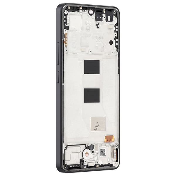 Fuldskærm til Xiaomi Redmi Note 14 5G OLED-panel med glas og sort chassis Svart