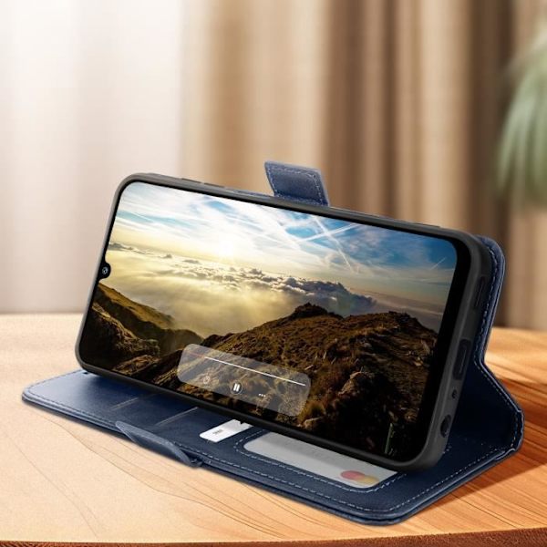 Fodral till Samsung A25 5G - AVIZAR - Kortlagringsflik Videostöd - Midnattsblå Blå