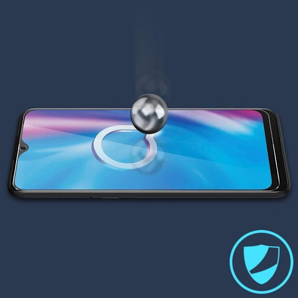 Näytönsuojakalvo - Alcatel - 1S 2020 - Karkaistu lasi 9H - Vandaalinvastainen - Läpinäkyvä valkoinen Klar vit