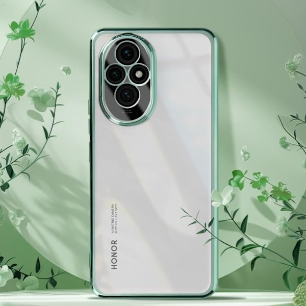 Fodral för Honor 200 Glitter Pattern Gradient Silicone Camera Protected Green Grön