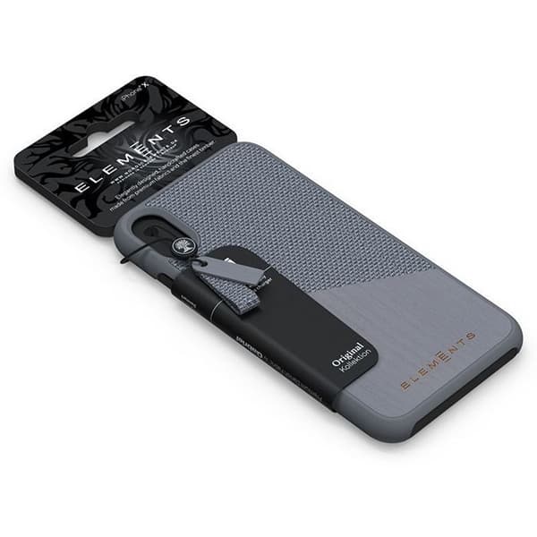 Telefoncover - Nordic Elements - Original Hel - Ahorntræ - Polycarbonat - Mellemgrå Mellem grå