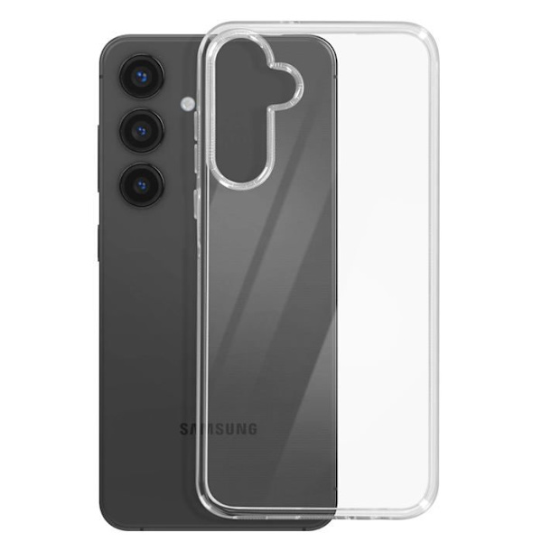 Etui til Samsung Galaxy S24 - MAYAXESS - Blød silikone - Gennemsigtig - Forhøjede kanter - Kamerabeskyttelse Transparent