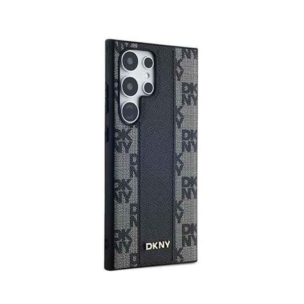 DKNY Ternet Læder Mono Pattern MagSafe - Etui til Samsung Galaxy S24 Ultra (sort)