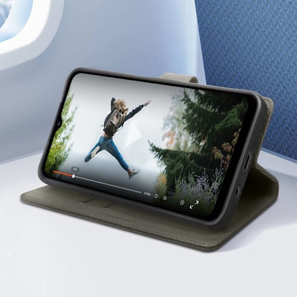 Fodral för iPhone XR Plånbok och Videostöd Grå Grå