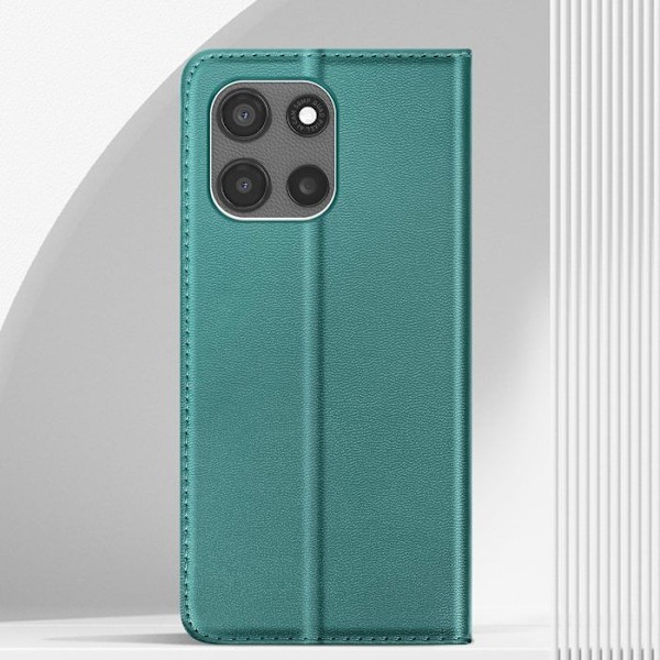 Etui til Motorola Moto G15 / G15 Power Magnetisk Wallet Støtte Grøn Grön