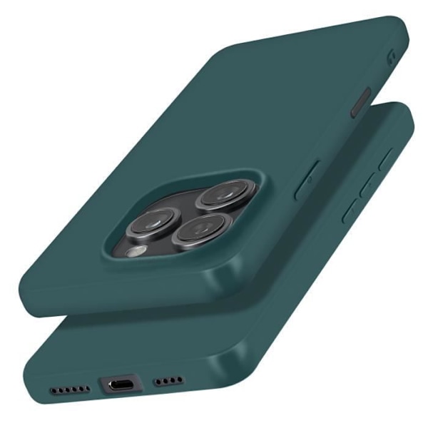 Kotelo iPhone 16 Pro Maxille - AVIZAR - Silikoni - Mattapinta - Tummanvihreä Grön