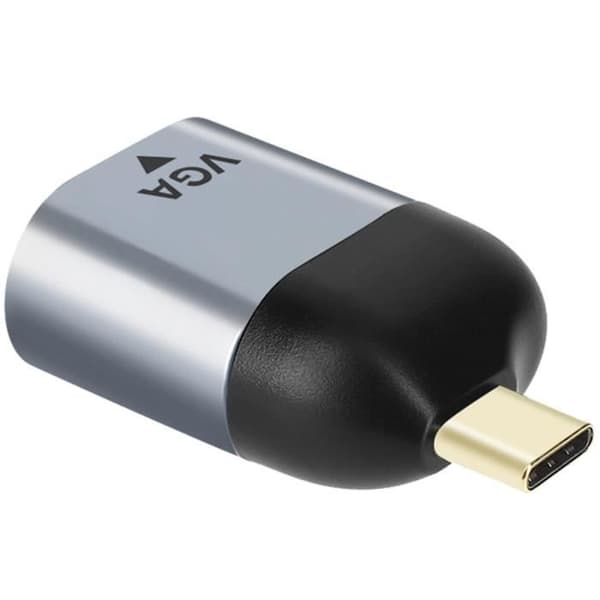 Videoadapter - USB-C - VGA - Opløsning 1080p - Kompakt - Grå