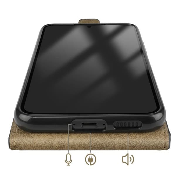 Vertikal Magnetisk Klapetui til Galaxy S23 FE med Indbygget Kortlomme Sort