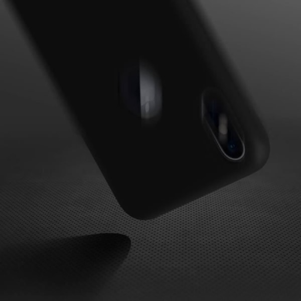 Skyddsskal - AVIZAR - iPhone XS Max - Halvstyv silikon - Soft Touch-yta - Svart Svart