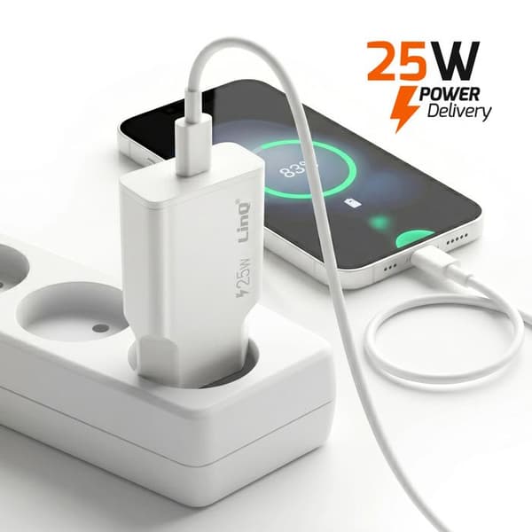Lisäplatti USB-C Power Delivery 25W LinQ Valkoinen Vit
