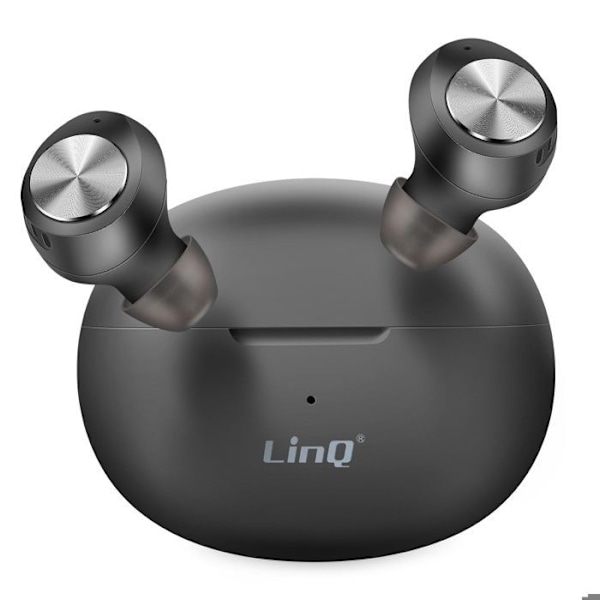 Trådløse Bluetooth-høretelefoner med indbygget mikrofon LinQ Sort Svart
