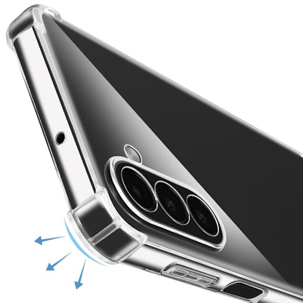 Coque til Samsung Galaxy A26 Silikone Stødabsorberende med Transparent Flettet Snor Vit