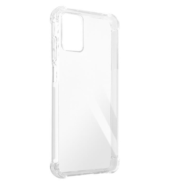 Taske til Motorola Moto E22 og E22i - AVIZAR - Silikonegel - Forstærkede hjørner - Gennemsigtig Transparent