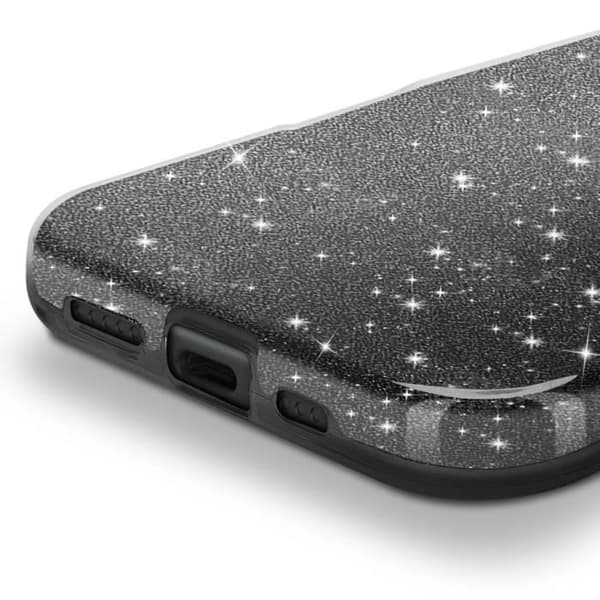 Coque - UNDERRETTE - iPhone 16 - Stødabsorberende - Glimmer - Glamour og chic Svart