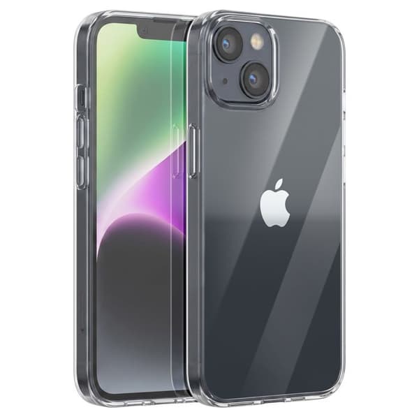 Siliconfodral för iPhone 14, mjuk skydd mot stötar, Mayaxess, transparent Vit