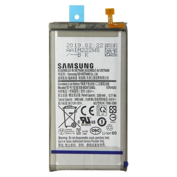 Internt batteri Samsung Galaxy S10 3400 mAh Original Sort