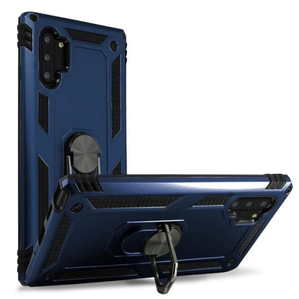 Coque - AVIZAR - Galaxy Note 10 Plus - Bi-materialer - Hård og Blød - Video Støtte Midnattsblå
