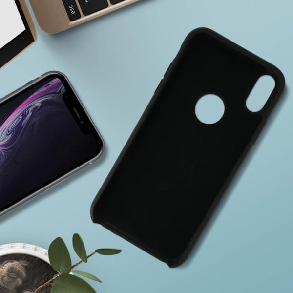 Suojakuori - AVIZAR - iPhone XR - Puolijäykkä silikoni - Pehmeä kosketus - Musta Svart