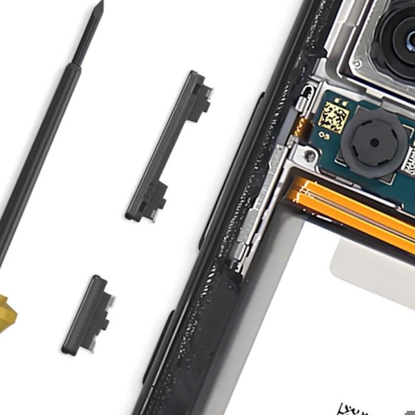 Nappe Puhdistus- ja Äänenvoimakkuuspainike Samsung Galaxy S24 FE Alkuperäinen Samsung Musta Svart