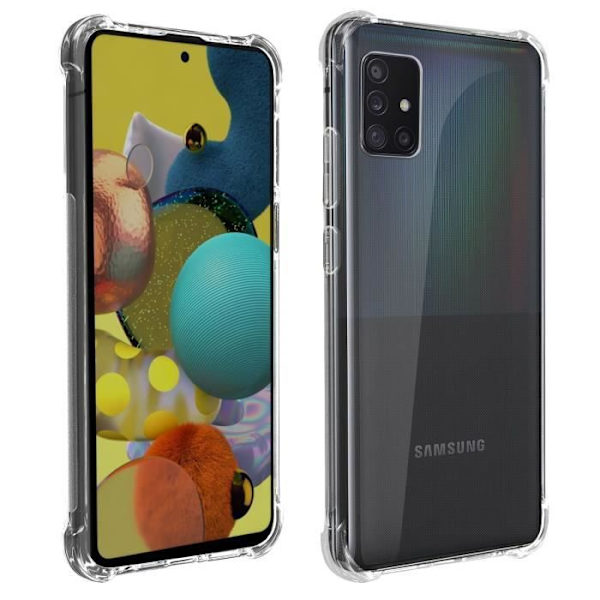 Kotelo - AKASHI - Samsung Galaxy A51 5G - Pehmeä - Läpinäkyvä - Iskunkestävät vahvistetut kulmat Transparent