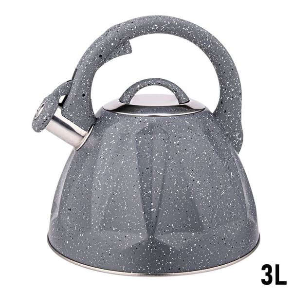 Fløjte Kedel - CHEFFINGER - Cheffinger Grå - 3L - Marmor Design - Induktionskompatibel Grå