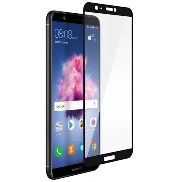 AVIZAR anti-explosion skärmskydd i helhärdat glas till Huawei P Smart - Svart
