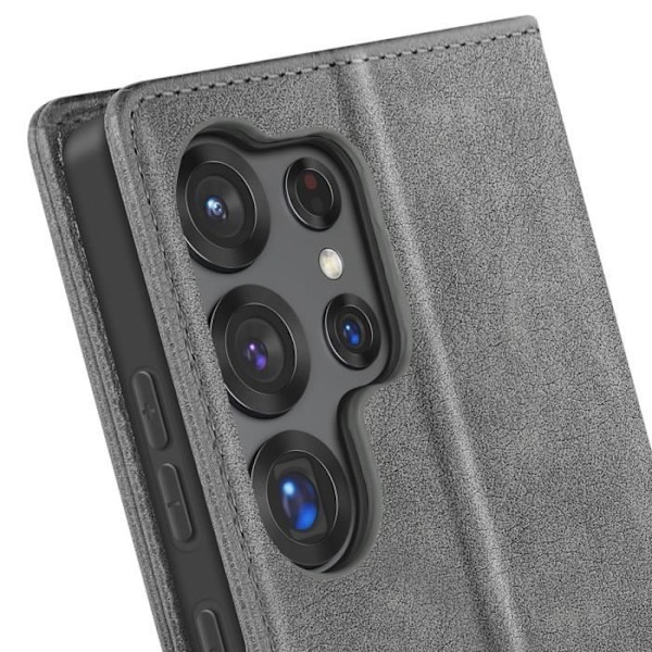 Etui til Samsung S25 Ultra Klap Pung og Video Støtte Grå Grå