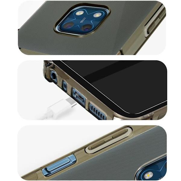 Skyddande skal - iMak - Nokia XR20 - Flexibelt silikon - Stötdämpande - Repiggningsskydd Klar svart