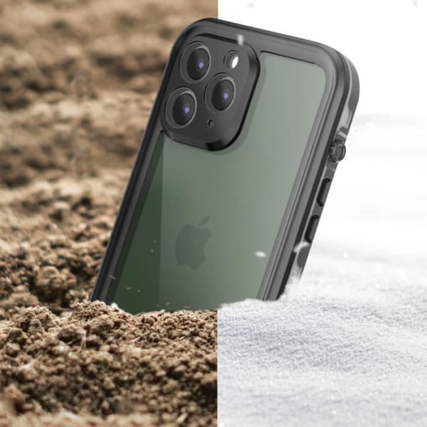 REDPEPPER Fuldt etui til iPhone 11 Pro Max Vandtæt IP69 - Sort Outline Vit