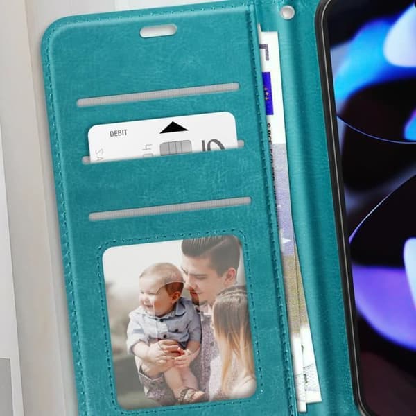 Étui för Google Pixel 9 - 9 Pro kortficka med handrem - Mayaxess - Blå Blå