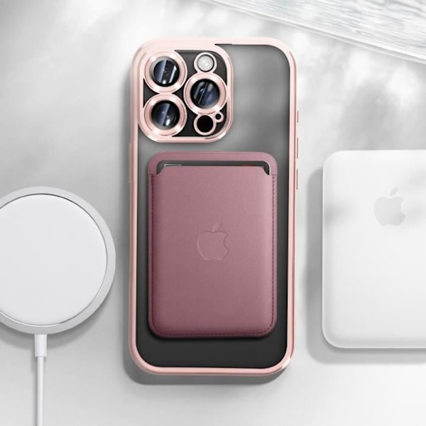 MagSafe Case iPhone 16 Prolle Silicone Chrome Contour Champagne Pink Rosa