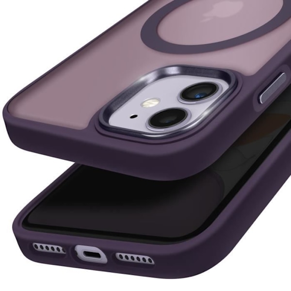 Coque MagSafe til iPhone 11 Mat Frossen Bagside Lilla Kant Lila
