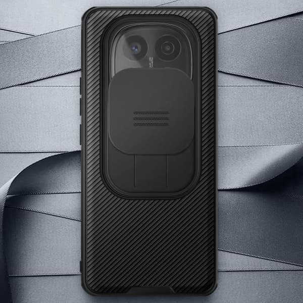 Coque til Xiaomi Redmi Note 14 Pro og 14 Pro Plus Stødabsorberende Nillkin Sort Svart