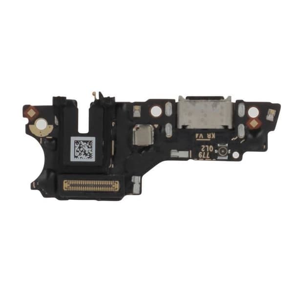 USB-C Oplader Connector - Oppo A53s - Indbygget Mikrofon - Jack Stik - Sort Farve Svart