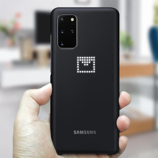 Coque - Samsung - Galaxy S20 Plus - Rigide - LED Intelligent - Kompatibel QI sort