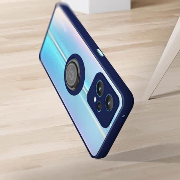 Skyddsskal - AVIZAR - Realme 9 Pro Plus och 9 4G - Bi-material - Videostöd - Blå Blå