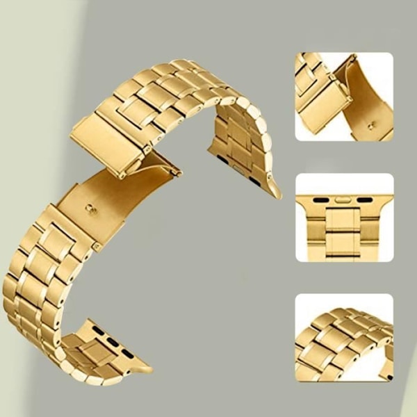 Apple Watch-rem 41 mm / 40 mm / 38 mm Sort rustfrit stålnet Gul