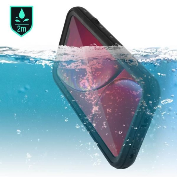 Coque - REDPEPPER - iPhone XR - Vandtæt 2m - Stødresistent - Indbygget stødben Svart