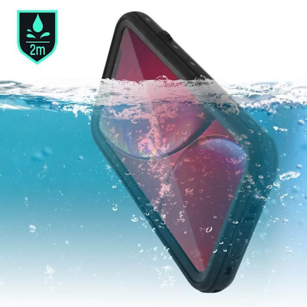 Coque - REDPEPPER - iPhone XR - Vattentålig 2m - Stötsäker - Inbyggd ställning Svart