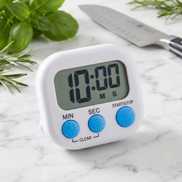 Elektronisk Timer 100 Minuter Magnetisk med Vit Digital Skärm Vit