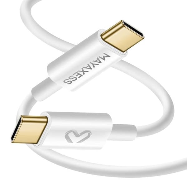 Laturi - MAYAXESS - iPhone 17 Pro Max - 20W - USB-C-kaapeli 1m - Valkoinen Vit