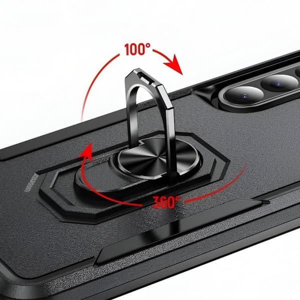 Coque Antichok - Samsung Galaxy A56 - Sort - Bi-materiale - Video Støtte Svart