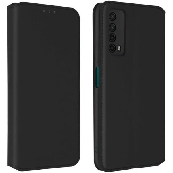 Housse - AVIZAR - Huawei P smart 2021 - Øko-læder - Støttefunktion - Sort Svart
