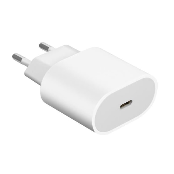 USB Type C Vægoplader - AVIZAR - 20W - Hurtig Opladning - Kompakt Design - Optimeret Sikkerhed Vit