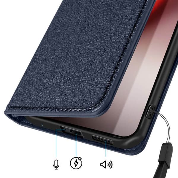 Honor Magic 8 Lite Chesterfield-sarjan Folio-kotelo, jossa on tuki, syvän sininen Blå