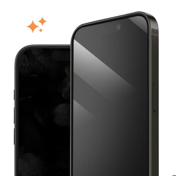 Skærmbeskyttelse til iPhone 14 Pro i Hærdet Glas 0.40mm Høj Modstand Sort Svart