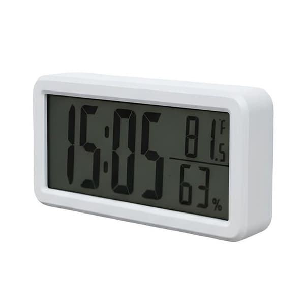 Väckarklocka - AVIZAR - Multifunktion - Termometer - Hygrometer - Minimalistisk design Vit