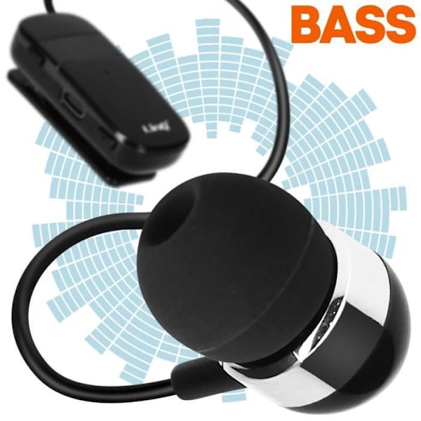 Bluetooth-headset - LinQ - R8344 - Batteritid 10h - Retractable kabel - Multipoint Svart