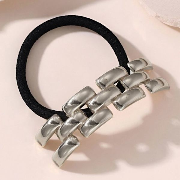 Hårbobble - AVIZAR - Ris-kæde - Sort - Elegant - Behagelig Svart