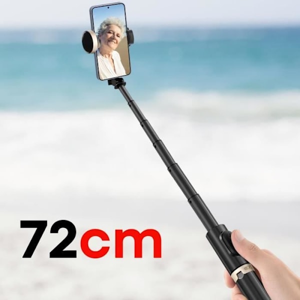 Selfie Stick med integrerad Bluetooth-fjärrkontroll Svart XO Svart